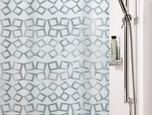Κουρτίνα Μπάνιου Πλαστική (180×200) Spirella 00850.001 Grid