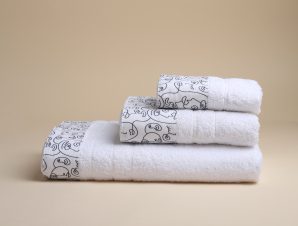 Πετσέτα Προσώπου (50×90) White Fabric Art White
