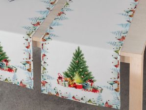 Χριστουγεννιάτικη Τραβέρσα (45×150) Makis Tselios Snow Tree